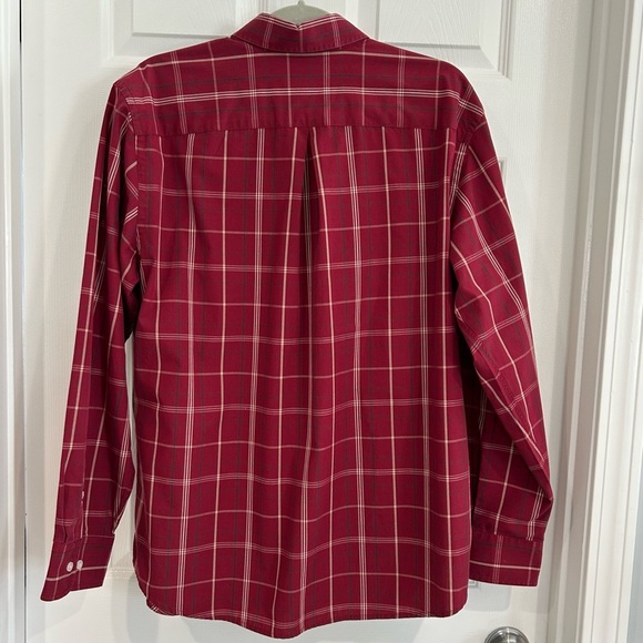Dockers' Men's Long Sleeve Button Up Red Plaid Dress Shirt Sz L 16-16.5 Classic - Picture 7 of 12